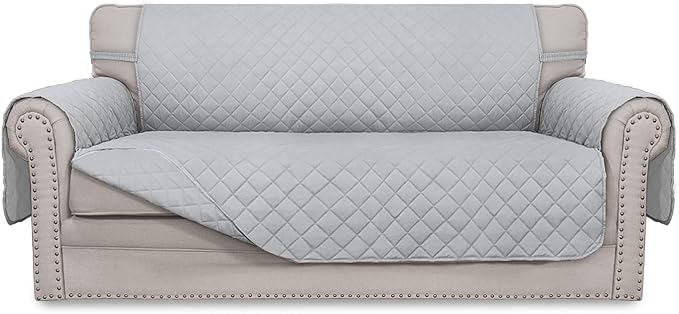 Easy-Going Sofa Slipcover Reversible Loveseat Sofa Cover Couch Cover for 2 Cushion Couch Furniture Protector with Elastic Straps for Pets Kids Dog Cat (Oversized Loveseat, Light Gray/Light Gray) | Oversized Loveseat Slipcover For Dogs, Water Resistant ...