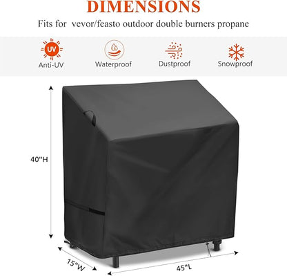 Cover for Vevor / Feasto Double Burners Propane Deep Fryer, Outdoor Waterproof Gas Deep Fryer Cover