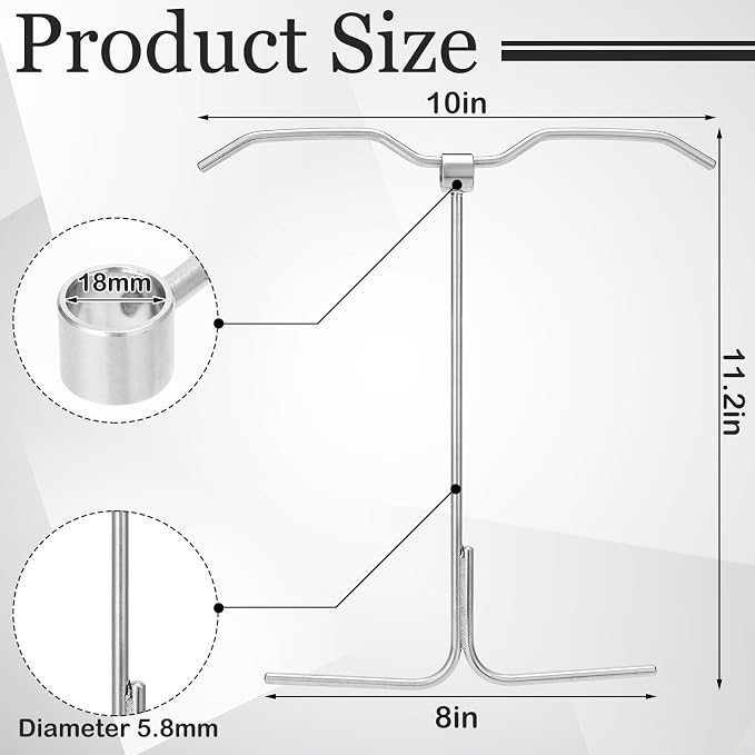 SiliFine 4 Pcs Turkey Hanger Hook 304 Stainless Steel Barrel Smoker Grill | Vertical Hanging Design for Poultry, Fits Smoker Grill Fryer, All Purpose Roasting Barbecue Setup, Easy Hooks