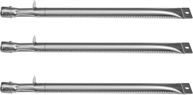 Hongso Grill Parts for Chargriller 5050 5650 3001 3072 3008 5072 5252 | Fits King Griller 3008 5252, Porcelain Coated Steel Heat Plates, Stainless Steel Burners & Hanger Brackets