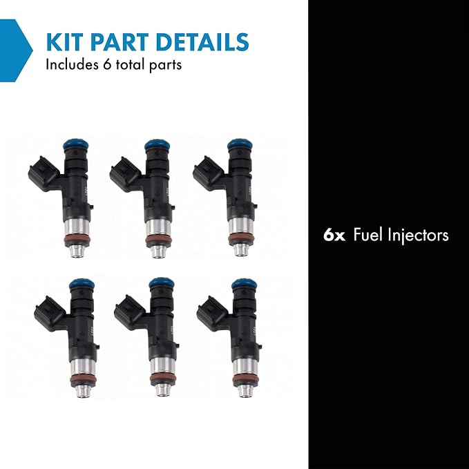 TRQ Fuel Injector Set 6 Piece | For 2006-2010 Ford Explorer 2007-2010 Explorer Sport Trac 2005-2010 Mustang 2005-2011 Ranger Mercury Mountaineer