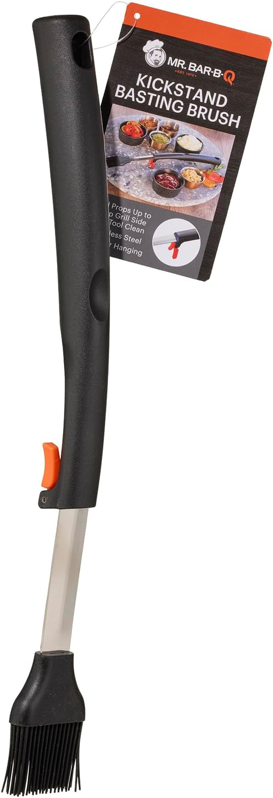 Mr. Bar-B-Q Kickstand Silicone Basting Brush with Elevated Handle