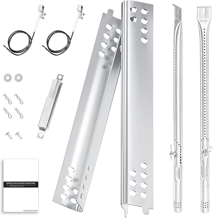 Grill Repair Kit for Char-Broil Performance TRU-Infrared 2-Burner | Fits Char-Broil 463633316, 463280219, 463672416, 463672019, 463672016 and 463672219; includes burners and heat plates.