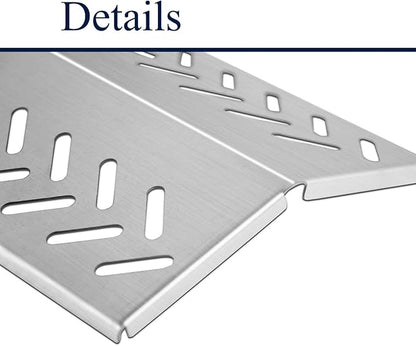BBQ Gas Grill Parts, Stainless Steel Grill Heat Plate Heat Shield Burner Cover Replacement Kit for Broil-Mate 726454, 726464, 736454, Grill Pro 226454, 226464, Sterling 526454, 526464, 3-Pack