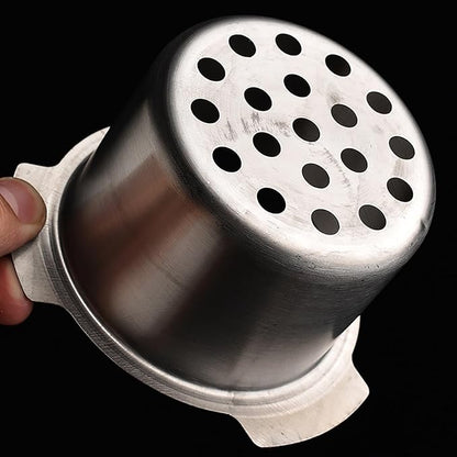 Clay Charcoal Stove Tea Set Kung Fu Tea Stove Outdoor Heating Stove Barbecue Oven Pottery Stove for Home Camping Cooking Accessories(Medium)