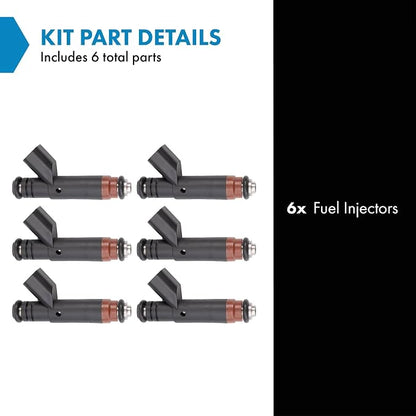 TRQ Fuel Injector Set | For 2004-2008 Ford Escape 2004-2005 Taurus 2005-2008 Mercury Mariner Sable