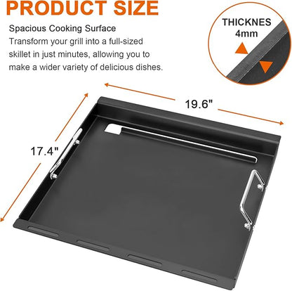 Full-Size Griddle Inserts for Weber Spirit 300 Series(2025 Models) E310 E325 EP325, Flat Top Griddle for Spirit II/I 200 Series(2016-2024) E-210 E-220 S-210 S-220, Replace for Weber 7637 Grill Grates