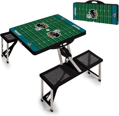 Picnic TIME NFL Football Field Folding Picnic Table, Camping Table, Outdoor Table with Umbrella Hole