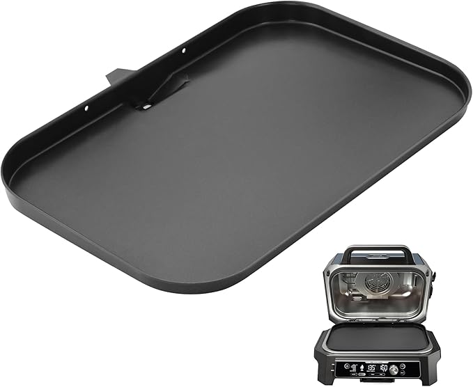 Grill Griddle Plate XSKGRIDLXL Griddle Pan for Ninja Woodfire Pro XL OG800 OG900 Series, Heavy-Duty Non-Stick Griddle Pan with Oil Hole, Ninja Grill Flat Top Griddle Plate Accessories OG850 OG951