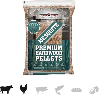Camp Chef Southwest Mesquite BBQ Pellets, Hardwood Pellets for Grill, Smoke, Bake, Roast, Braise and BBQ, 20 lb. Bag