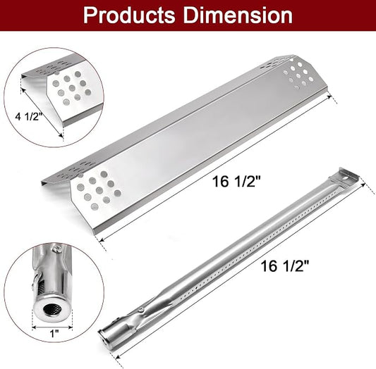 Grill Parts for Kitchenaid 720-0819, 720-0819G, 720-0787D, 720-0953, 720-0953A, 730-0953, 730-0787D, 720-0787 Models, Heat Plates, Burners, Igniters for Kitchen Aid 2 Burner Grill Replacement Parts.