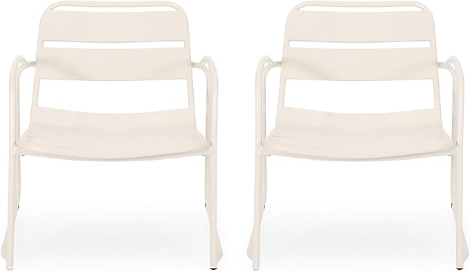 Christopher Knight Home Cowan Outdoor Dining Chair (Set of 2), Matte White
