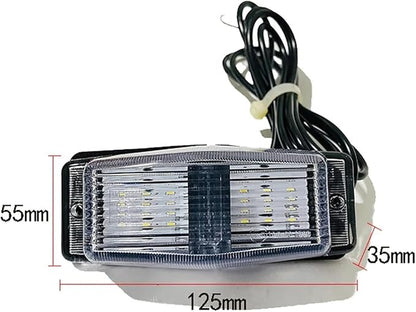 1PC/2PCS 24V LED Marker Light Front Grill Double Burner/Pole Indicator Lamp(2x Smoked Amber)