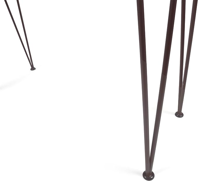 Christopher Knight Home Denali Ouotdoor Industrial Acacia Wood Bar Table with Iron Frame, Teak Finish / Rustic Metal