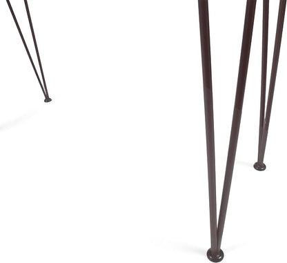 Christopher Knight Home Denali Ouotdoor Industrial Acacia Wood Bar Table with Iron Frame, Teak Finish / Rustic Metal