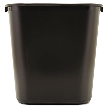 Rubbermaid Commercial Products Deskside Wastebasket/Trash Can, 3.25-Gallon/13-Quart, Black, Small, for Bedroom/Bathroom/Office, Fits Under Desk/Sink/Cabinet