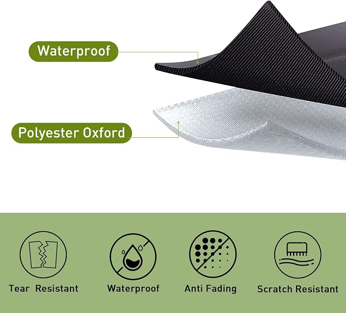 SquarePie Outdoor Tablecloth Rectangle with Umbrella Hole and Zipper Waterproof Stain Resistant Table Linen Cloth for Patio Picnic Camping BBQS Garden Party, 52x70 Green Stripe