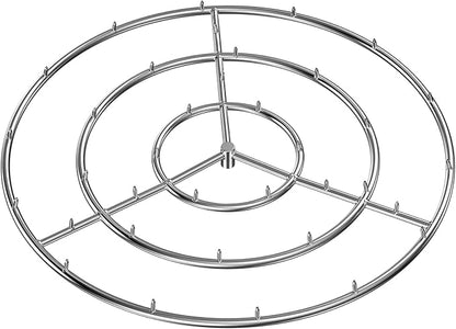Skyflame 36-Inch Round Stainless Steel Fire Pit Jet Burner Ring | 304 Stainless Steel, 443,000 BTU, Flame Jet Nozzles, Patio Use