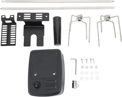 Universal Rotisserie Grill Kit, Rotisserie Kit with 304 Stainless Steel Spit Rods, and and Electric Power Source, Load Capacity 15kg food