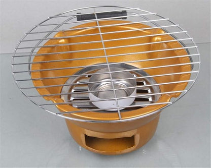 BBQ Grill Outdoor Japanese Style Charcoal Barbecue Grill Thickening Small Stove Home Outdoor Mini BBQ Mud Roast Meat Charbroiler Tool (Color : den stove) (Coffee Stove)