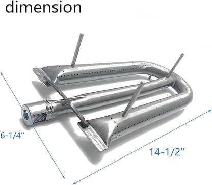 Heavey-Duty Stainless Steel 3-Piece Burner Replacement Parts for AOG, American Outdoor 24NB 24NG 24NP 24PC 30NB 30PC 36NB 36PC Gas Grills 14.5" x 6.25"