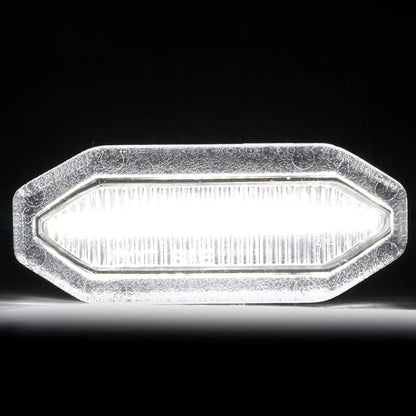 Carpartsinnovate Fits 15-17 Mustang Clear LED Front Grille DRL Running Lights 6PC EcoBoost/V6