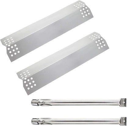 Hisencn Repair Kit Replacement for Kitchen Aid 720-0819 720-0787D 720-0819G 720-0953 720-0953A 730-0953 Gas Grill Model, Stainless Steel 16.5 inch Grill Burners Tube, Heat Plate Tent Shield Deflector