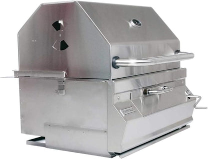 Fire Magic Legacy 24-Inch Built-In Charcoal Grill with Smoker Oven/Hood (12-SC01C-A)