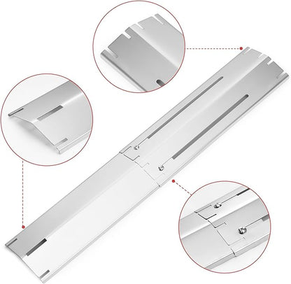 Adjustable Tent Shield Stainless Steel Grill Replacement Parts, Heat Plates Extend from 11.7" to 21" for Expert Grill Parts Burner Covers, Universal Heat Tent Kits for Charbroil Brinkmann Nexgrill