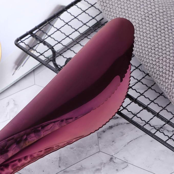 Stainless Steel Kitchen Food Clamp Serving Tongs for Cooking,Toast Bread,Salad,Barbecue,Grilling,Baking,Frying (Purple)
