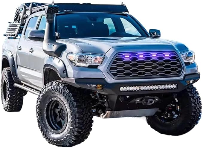 Front Grille Kit With APP Remote Control And 16-Color LED Light Compatible With Tacoma TRD Sport 2020 2021 2022