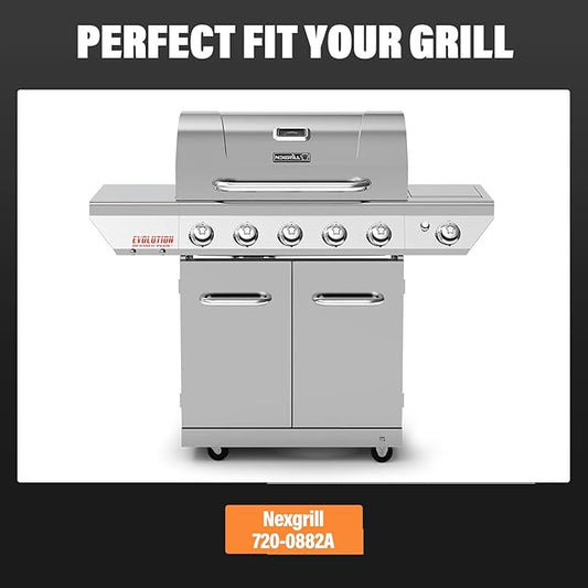 Utheer Stainless Steel Warming Rack for Nexgrill 720-0882A 720-0882 Gas Grill, 28.6" × 7.2" Stainless Steel Upper Warming Rack Replacement for Nexgrill 5 Burner Grill