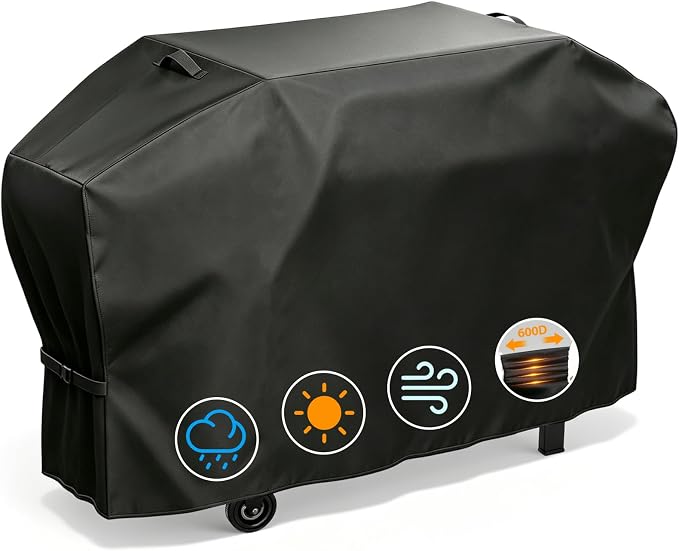 28 Inch Griddle Cover for Blackstone 28" Griddle with Hood & Side Shelves | 600D Heavy Duty Waterproof Flat Top Grill Cover, Replacement for 5483, Fade Resistant with Windproof Buckles