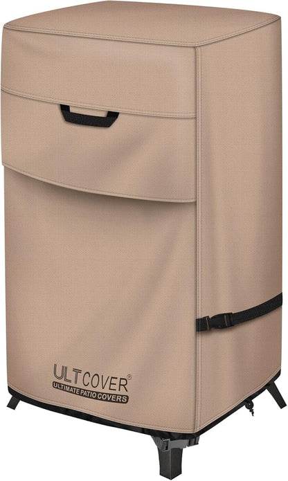 ULTCOVER Waterproof Vertical Electric Smoker Cover 30 inch for Most Square Gas Propane BBQ Smokers Size Upto 22W x 20D x 35H inch