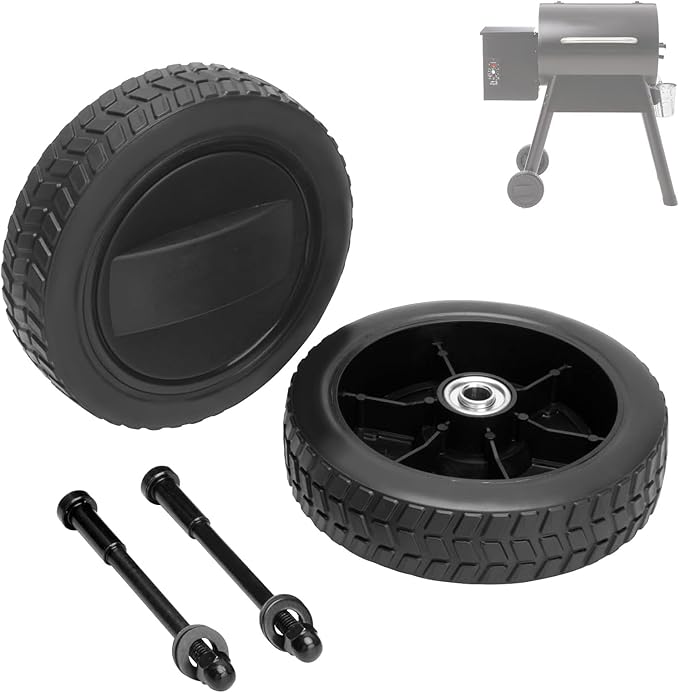 KIT0138 Grill Wheel for Traeger Pro Series 22 & 34, Pro 575/780, Eastwood 22 & 34, Bronson 20, KIT0138 Replacement Wheel for Traeger Stationary Wheels, Black