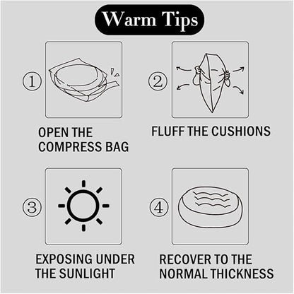 Tiita Chair Cushions for Dining Chairs Set of 4, 18x18 Inch Seat Cushions with Ties, Square Floor Pillows Pad for Indoor/Outdoor, Grey