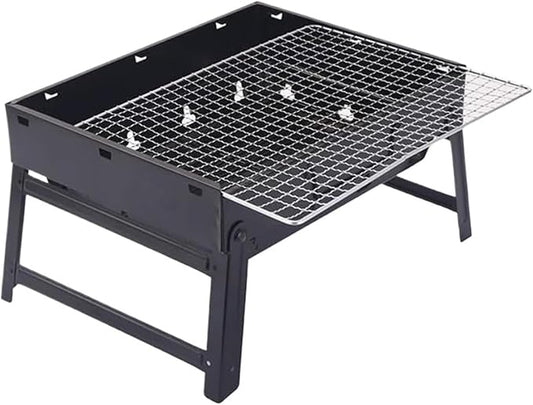 Portable Barbecue Charcoal Grill Stainless Steel Tool Suitable Compatible for Cooking Camping Picnicking Beach