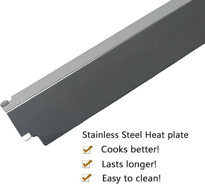 Parts DP126 (4-Pack) Stainless Steel Heat Shield/Heat Plates 16" x 3 13/16" Replacement for Charbroil, Thermos, Gas Grill Models (Stainless Steel)