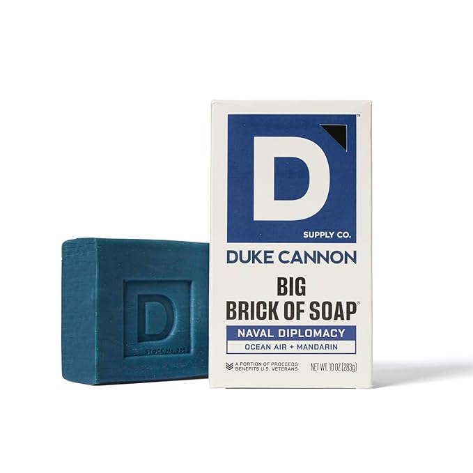 Duke Cannon Ultimate Freshness Soap 3-Pack Midnight Swim, Superior, & Naval Diplomacy - 10 oz Bars with Aquatic, Fresh Water, & Oceanic Scents - Triple Milled, American-Made