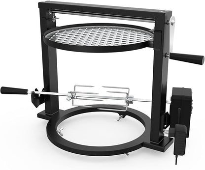 only fire Santa-Maria Style Rotisserie Rotating System for Solo Stove Ranger 15" Smokeless Fire Pit