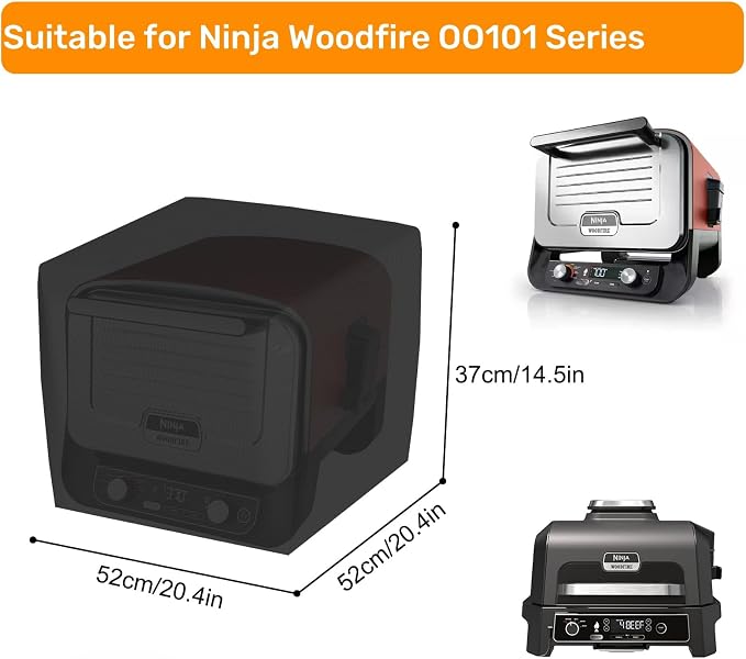Pizza Oven Cover for Ninja OO101 Series, Waterproof Cover for Ninja Woodfire Outdoor Grill, 600D Oxford Heavy Duty & Weatherproof Dustproof-23'' Lx 18'' Wx 15.5''H