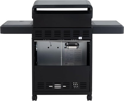 Monument Grills Mesa Series, Outdoor Barbecue Stainless Steel 4 Burner Propane Gas Grill, 52,000 BTU Patio Garden Barbecue Grill with Side Burner and Knob Controls, Mesa425 with BBQ Cover