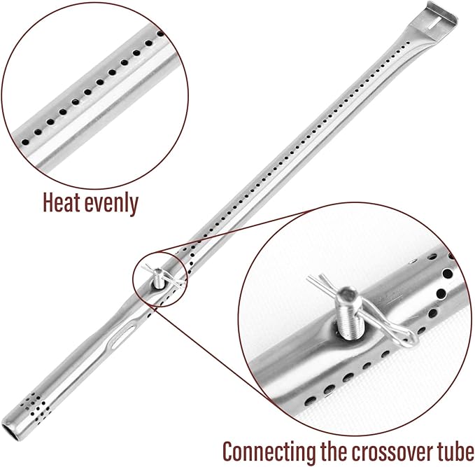 Uniflasy Grill Replacements for Charbroil Performance 2-Burner 463645015 463633316 463672016 463370719 463336016 463672216 463672419 463672019 Heat Plate Shield Grill Burner Igniter Crossover Tube