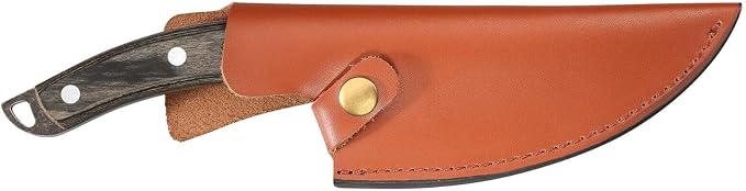 Zassenhaus Ranger Chef's Knife 11-inch Handmade Blade Steel with Hole Pakka Wood Handle with Leather Sheath for The Kitchen or as Outdoor Chef's, Boning, Chopping Knife
