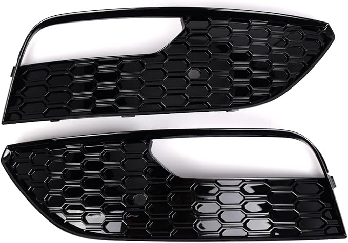 Fog Lamps Cover 2PCS for Gloss Black Fog Light Bezel Grill Replacement A3 2012-2016 Front Bumper Grille Cover 8V3807681 8V3807682