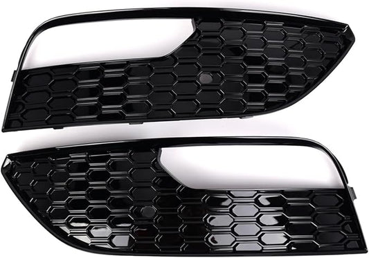 Fog Lamps Cover 2PCS for Gloss Black Fog Light Bezel Grill Replacement A3 2012-2016 Front Bumper Grille Cover 8V3807681 8V3807682
