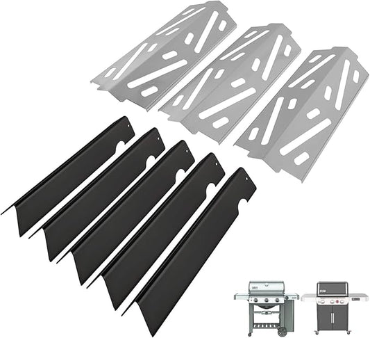 GS4 Genesis II Grill Parts for Weber 3 Burner GS4 Genesis 2 Replacement Parts for Genesis II/II LX 300 SER,Genesis 300 (2022 YRS) Accessories for Weber Flavorizer Bars 66032 67095,Heat Deflector 66040