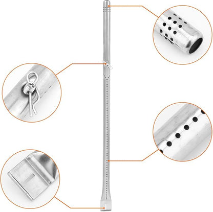 DELSbbq BBQ Grill Parts Replacement Kit for Charbroil Performance 6 Burner | G470-5200-W1 Burners, G470-0004-W1A Heat Plates, Crossover Tube, Ignition, Stainless Steel, Complete Grill Restoration