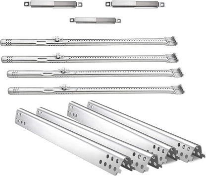 Grill Parts Kit for Char-Broil Performance 4 Burner, Stainless Steel | 4 Burners + 4 Heat Plates + 3 Crossover Tubes, Fits Char-Broil Performance 4 Burner 463347017, 463375919, Rust-proof