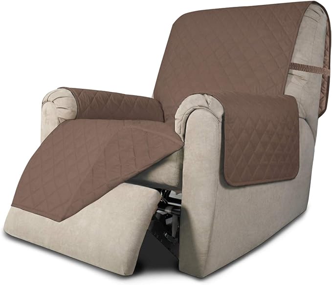 Easy-Going Reversible Couch Cover, Recliner 19 in, Brown/Brown | Machine Washable Slipcover For Dogs, Water Resistant Furniture Mat For Living Room, Non-Slip Sofa Cover, Pet Friendly